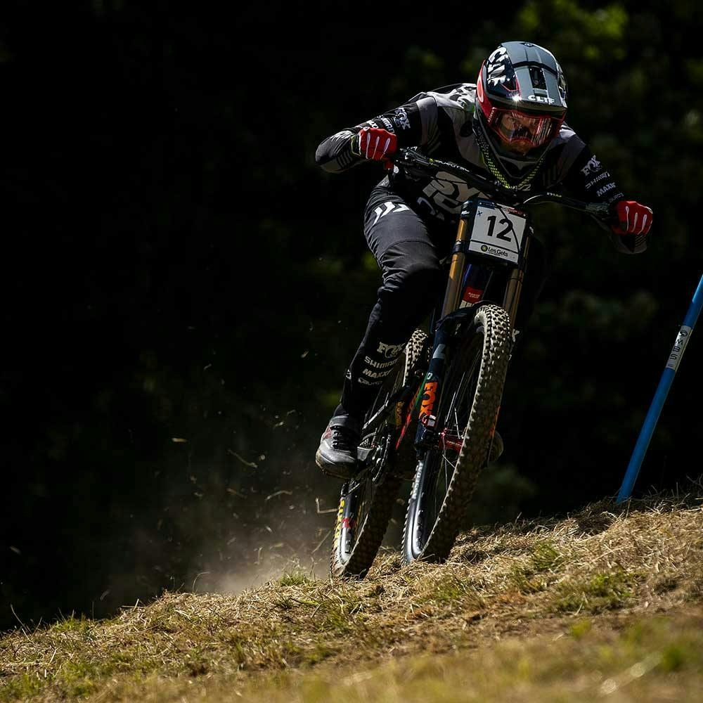 Racing the V10 at a World Cup downhill