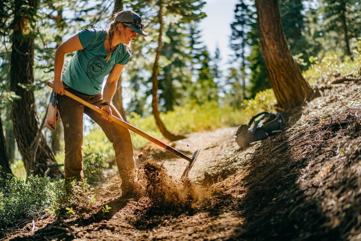 A Sierra Buttes trail builder