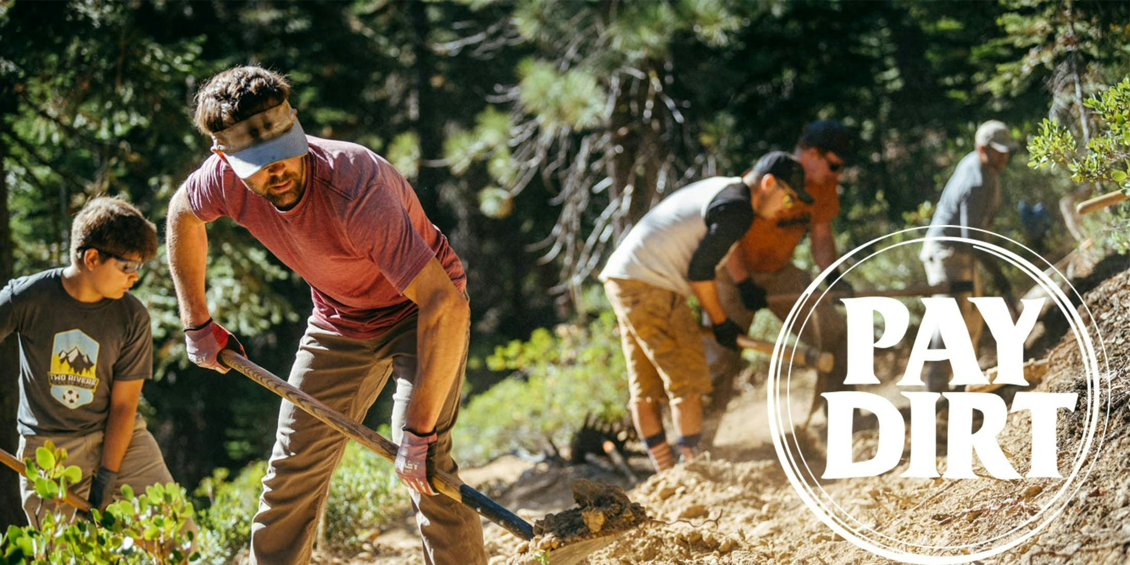 The Sierra Buttes Trail Stewardship digging trail