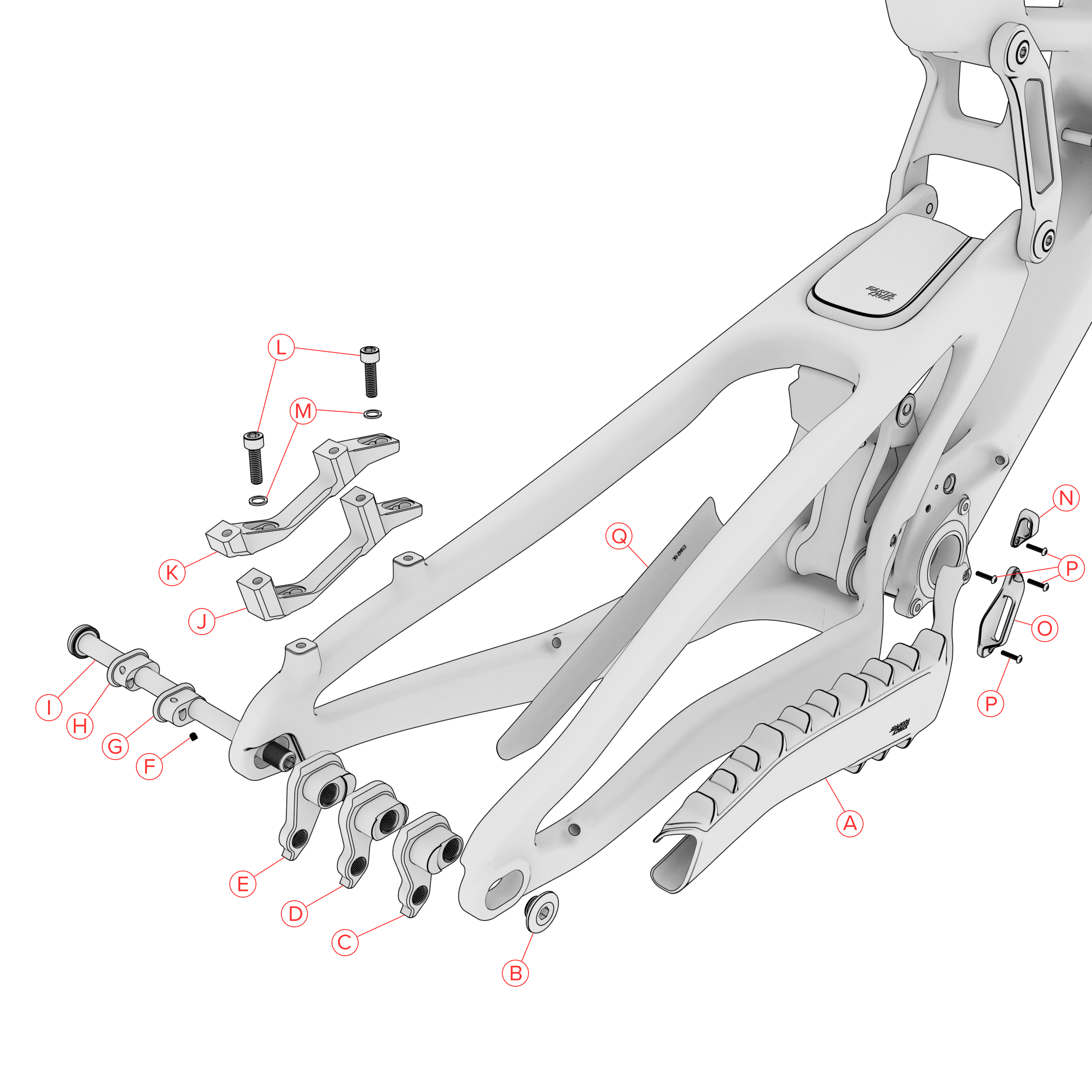 Exploded Component V10 Frame 2024 – Santa Cruz Bicycles